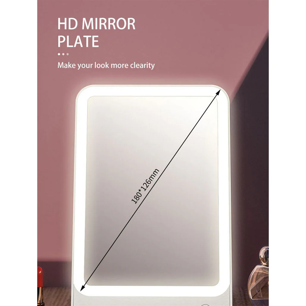 Bomidi R1 LED Makeup Mirror – 2-in-1 Desktop & Wall Mount, Adjustable Stand, 3 Brightness Levels, Rechargeable USB-C - Image 2