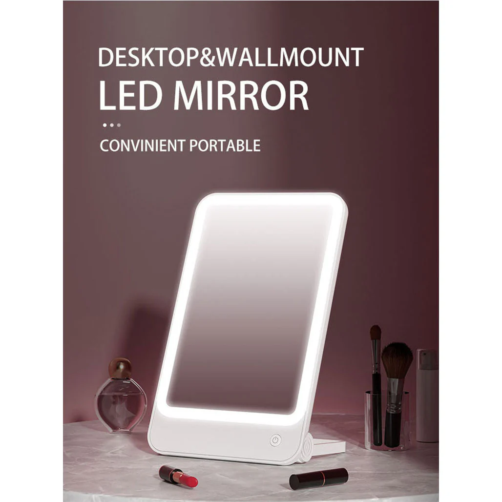 Bomidi R1 LED Makeup Mirror – 2-in-1 Desktop & Wall Mount, Adjustable Stand, 3 Brightness Levels, Rechargeable USB-C - Image 4