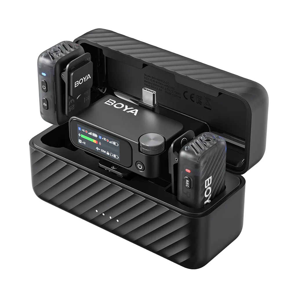 BOYA BOYAMIC 2 Wireless Lavalier Microphone with AI Noise Cancellation