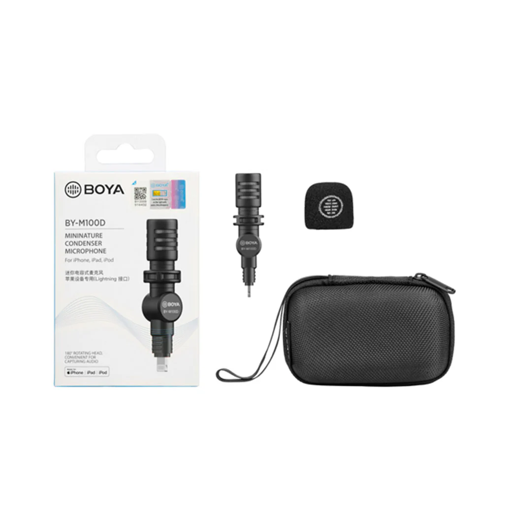 Boya BY-M100D - Miniature Condenser Microphone for iOS Devices - Image 5