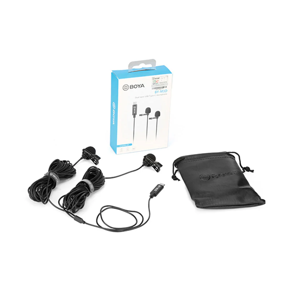 Boya BY-M3D - Digital Dual Lavalier Microphones - Image 3