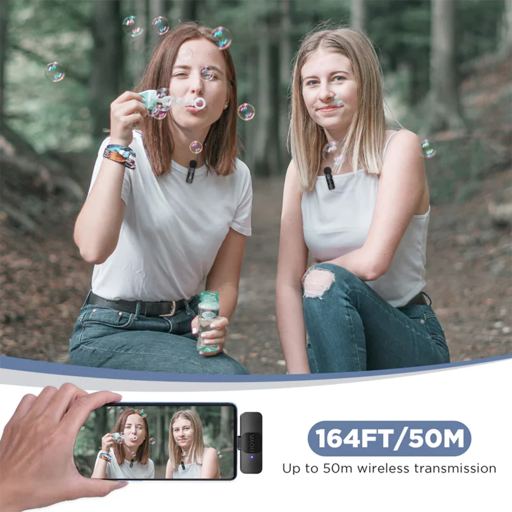 BOYA BY-V2 - Dual Wireless Lavalier Microphone for iPhone - Image 5