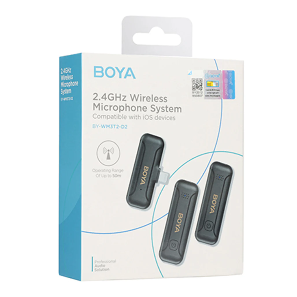 Boya BY-WM3T2-U2 - 2.4GHz Dual-Channel Wireless Microphone System or USB-C Devices - Image 4