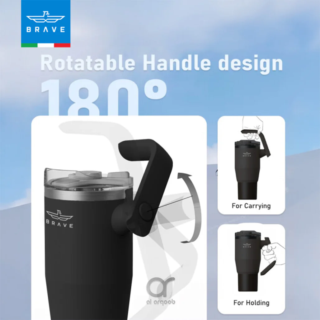 Brave BT-01BK TempGuard 40oz Stainless Steel Insulated Travel Mug – Leakproof, Durable & Temperature-Retaining Tumbler - Image 3