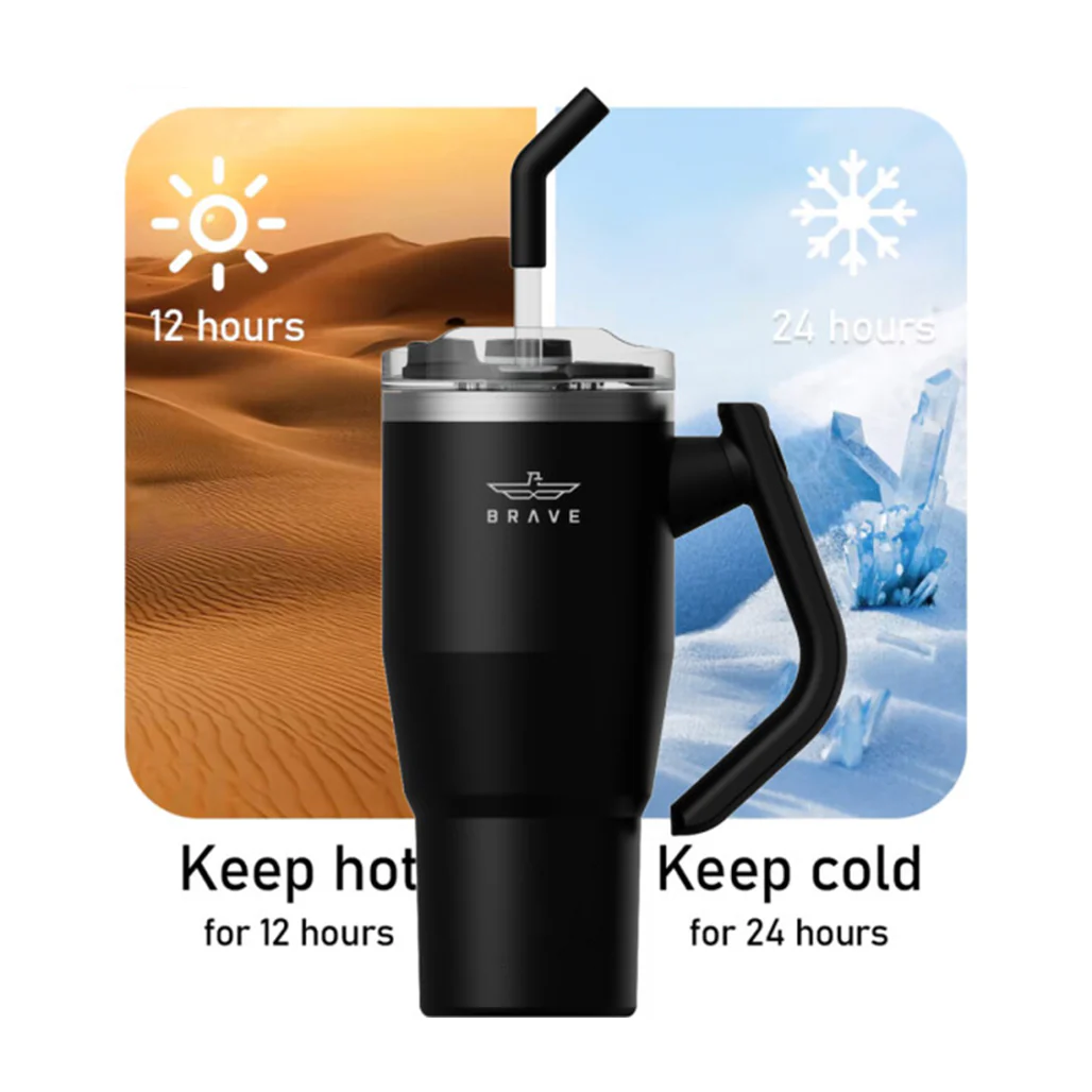 Brave BT-01BK TempGuard 40oz Stainless Steel Insulated Travel Mug – Leakproof, Durable & Temperature-Retaining Tumbler - Image 4