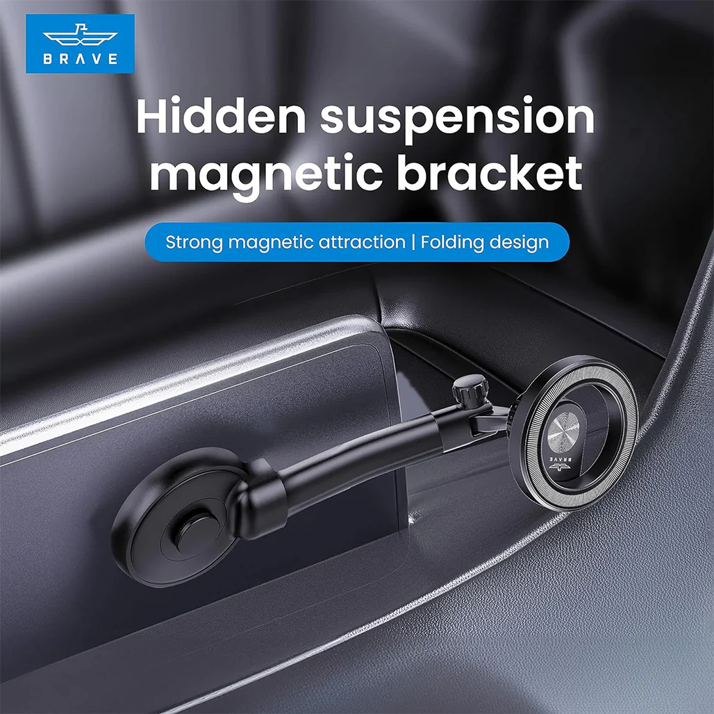 Brave N52H Foldable MagSafe Car Phone Mount - BHL-51 - Black - Image 3