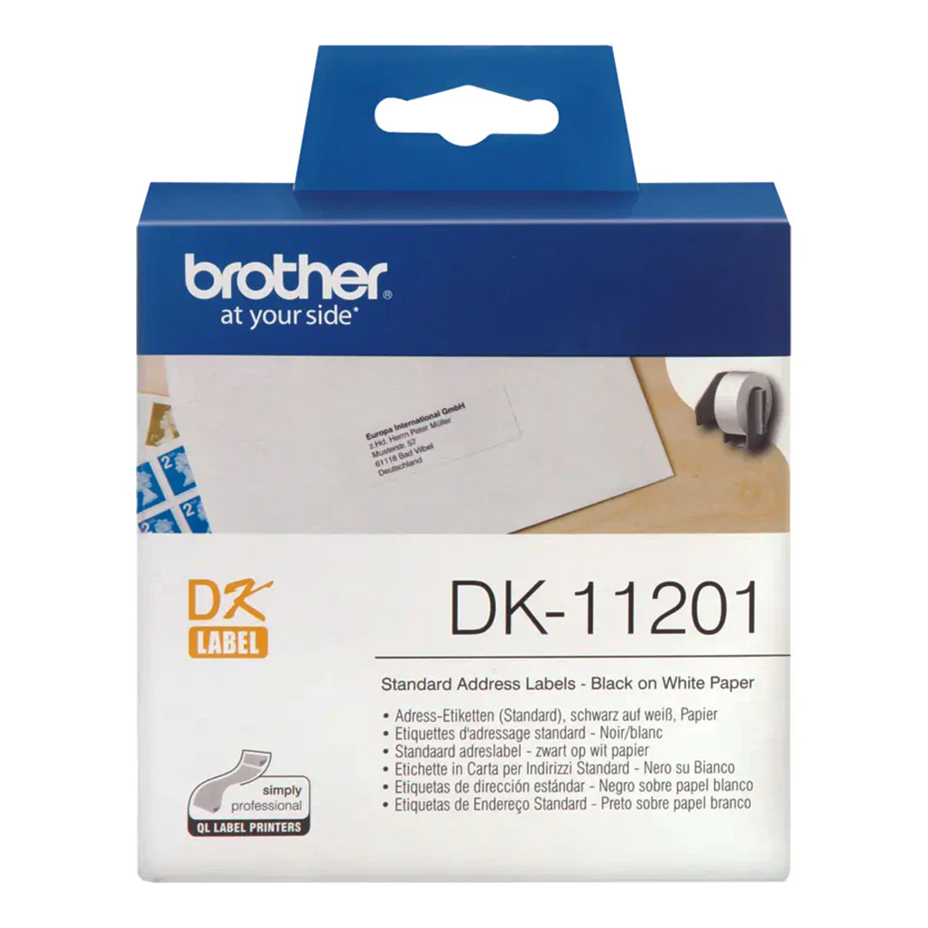 Brother original label roll DK-11201 - black on white, 29mm x 90mm - Image 2