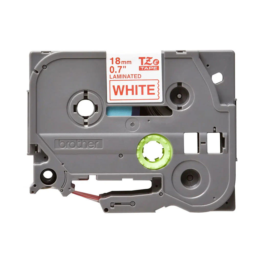 Brother TZe-242 Labelling Tape Cassette – Red on White, 18mm wide - Image 2