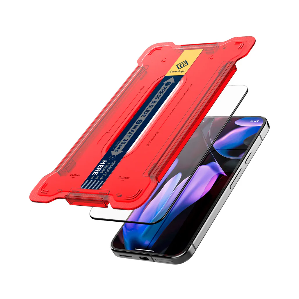 Caseology Snap Fit Tempered Glass Screen Protector for Google Pixel 9 Pro XL – Ultra-Thin, Scratch-Resistant, Easy Application with Alignment Tray - Image 2