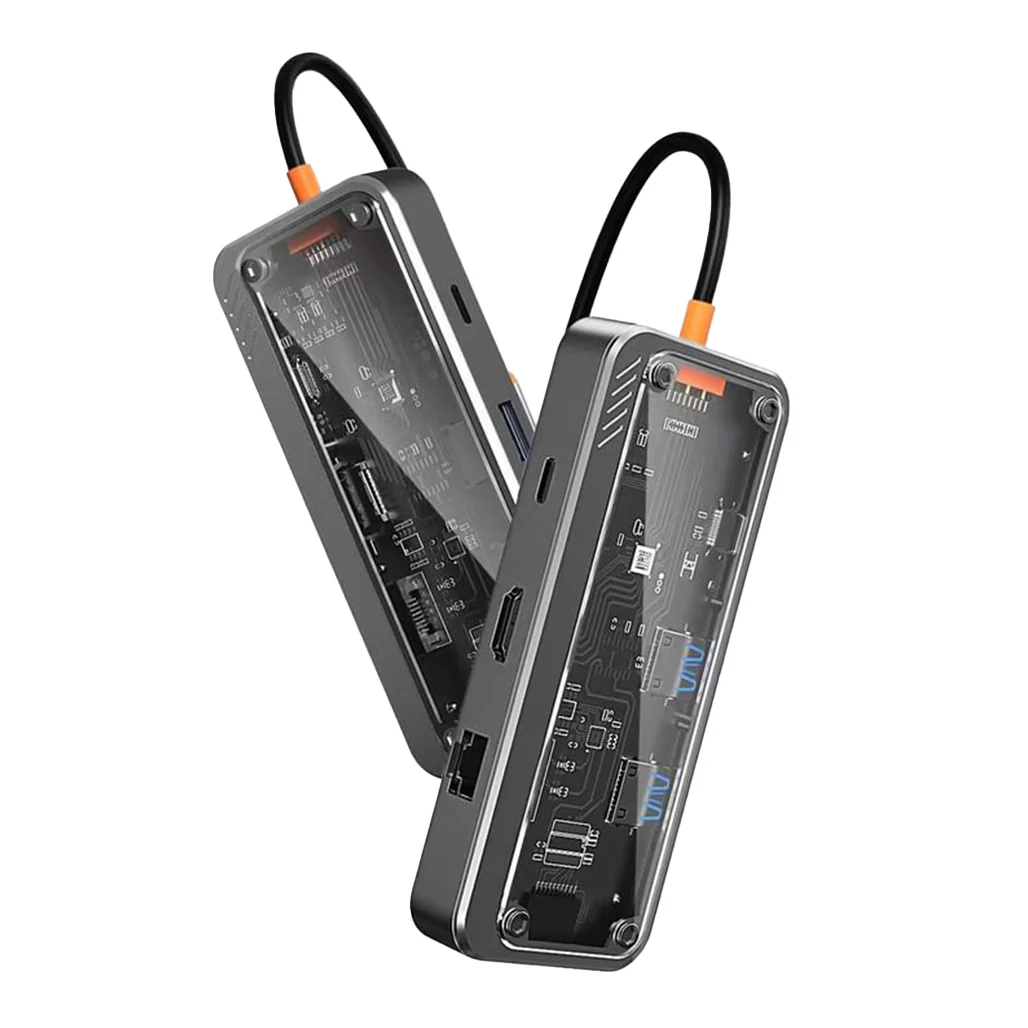 COTEetCI 8-in-1 Multifunctional Docking Station – USB 3.0, Type-C PD100W, HDMI 4K, and More