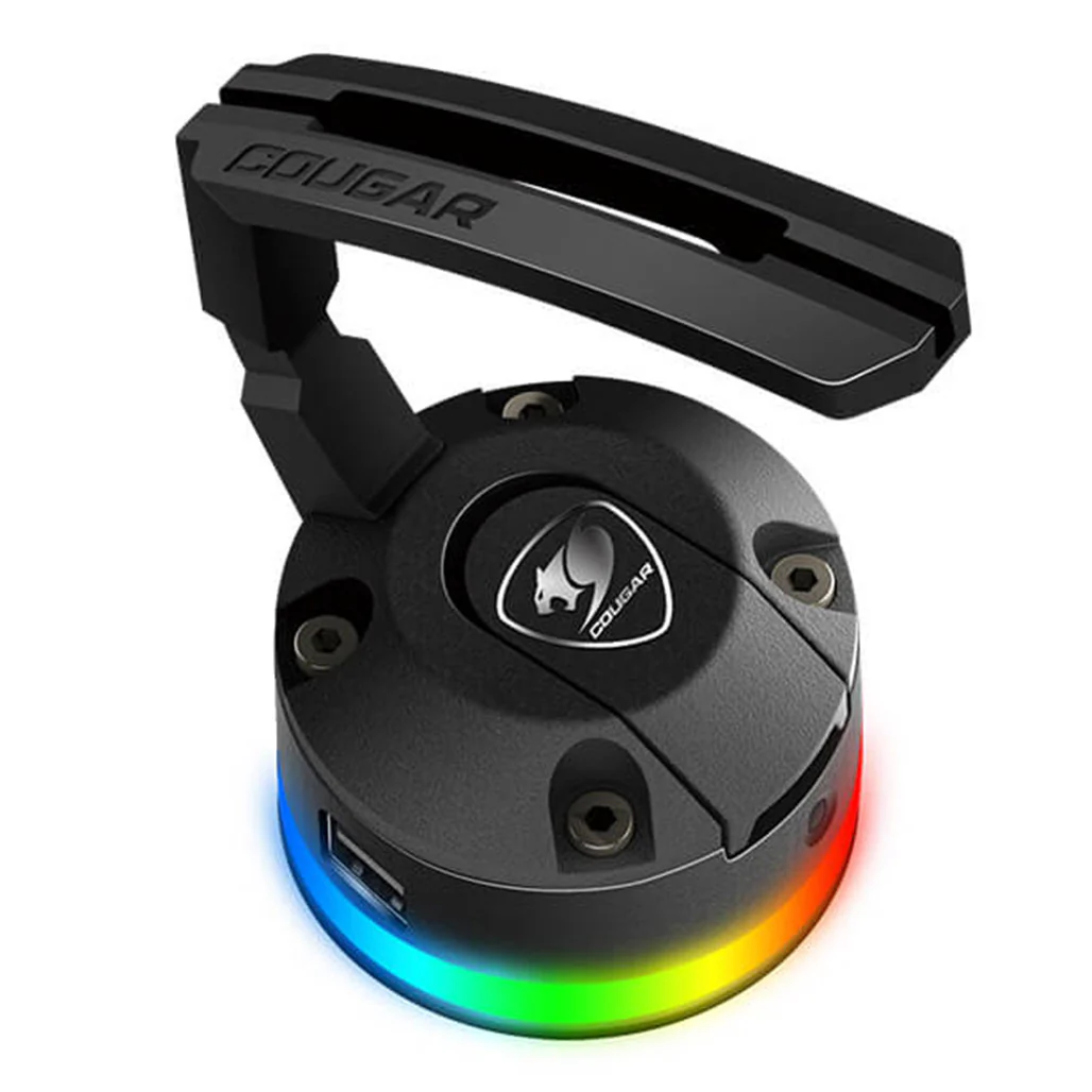 Cougar Bunker - RGB Mouse Bungee with USB Hub – Adjustable Cable Management, RGB Lighting, and Superior Stability - Image 3