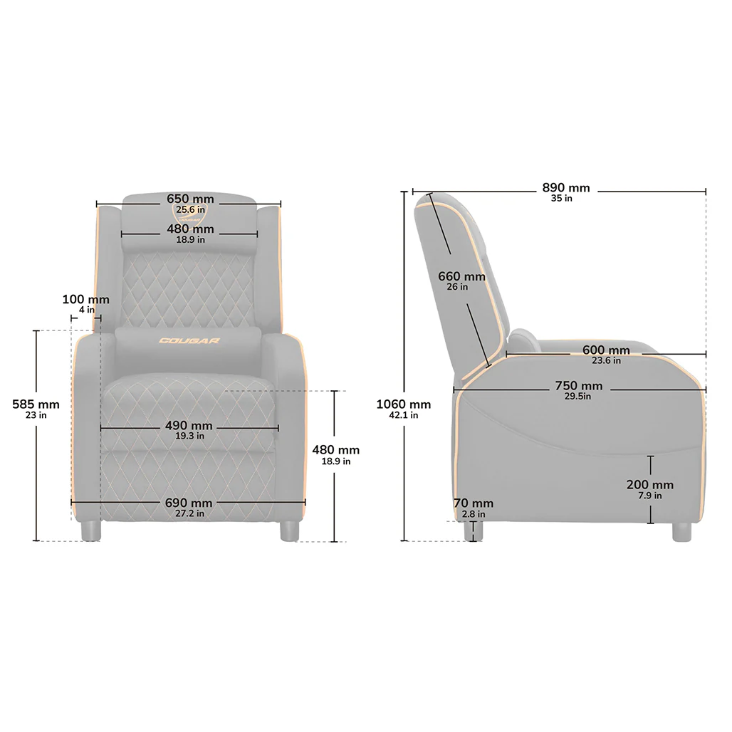 Cougar Ranger One Gaming Sofa - Image 16