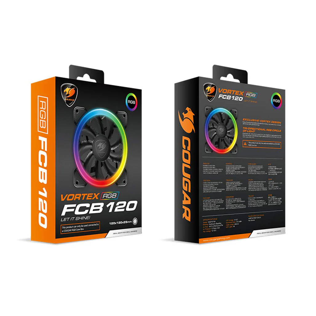 Cougar Vortex RGB FCB 120 RGB Cooling Fan - Image 2