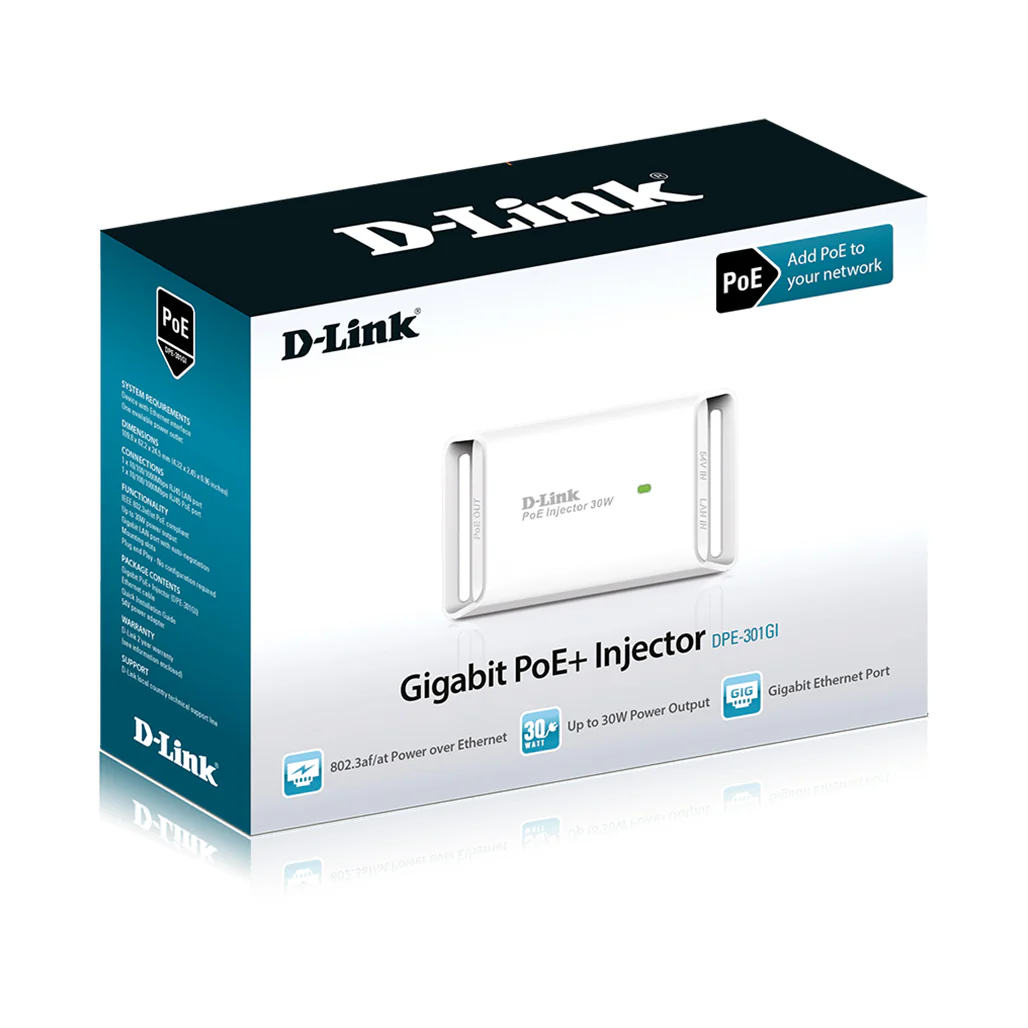 D-Link Gigabit PoE+ Injector - DPE-301GI - Image 4
