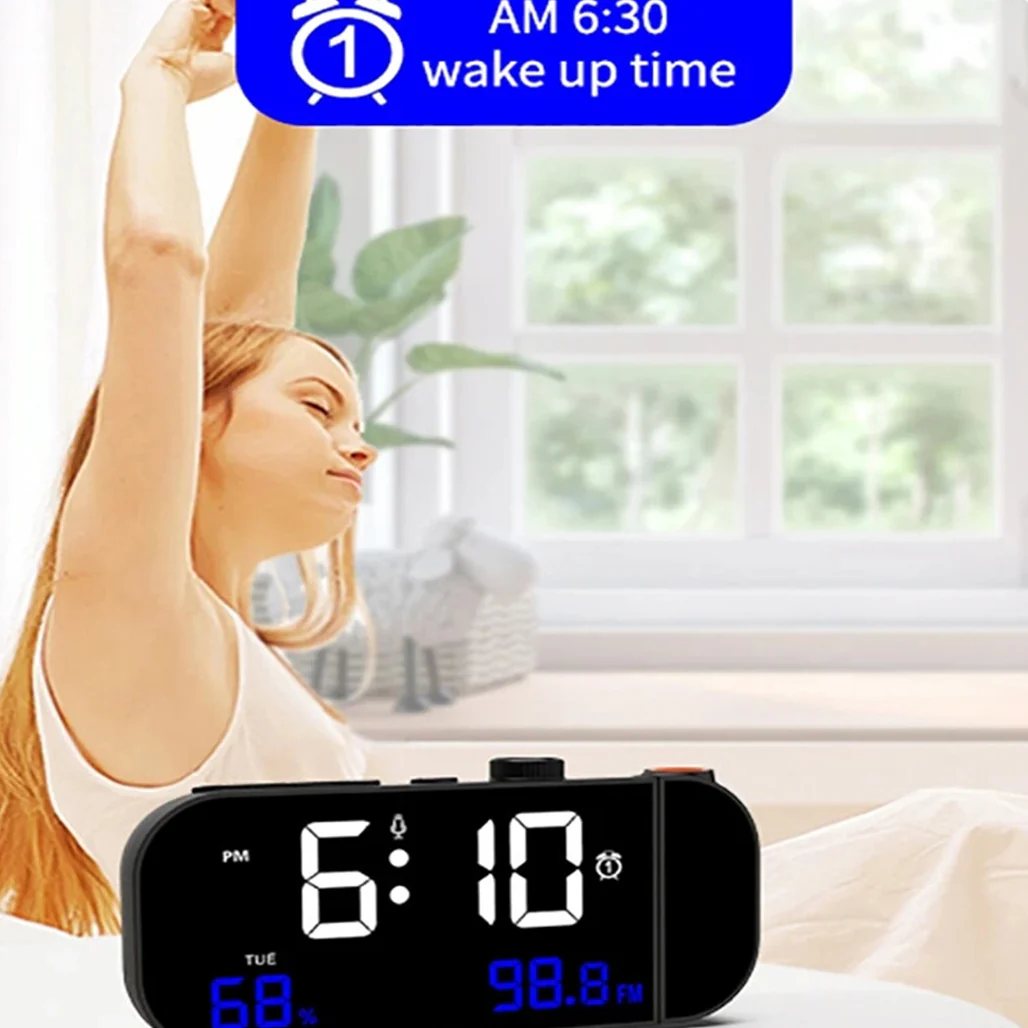 Digital Mirror Projection Alarm Clock - Image 7
