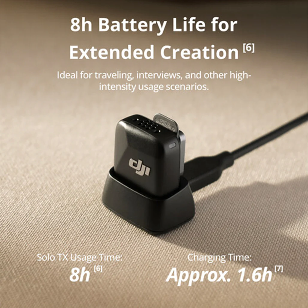DJI Mic Mini Clip-On Transmitter with Built-In Microphone (2.4 GHz, Infinity Black) - Image 11