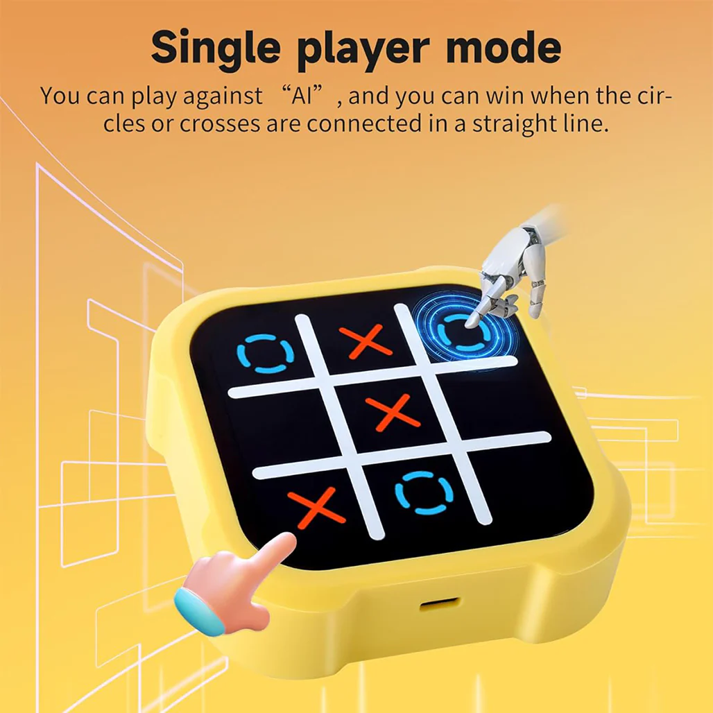 Electronic 4-in-1 Tic Tac Toe Puzzle Console - Image 2