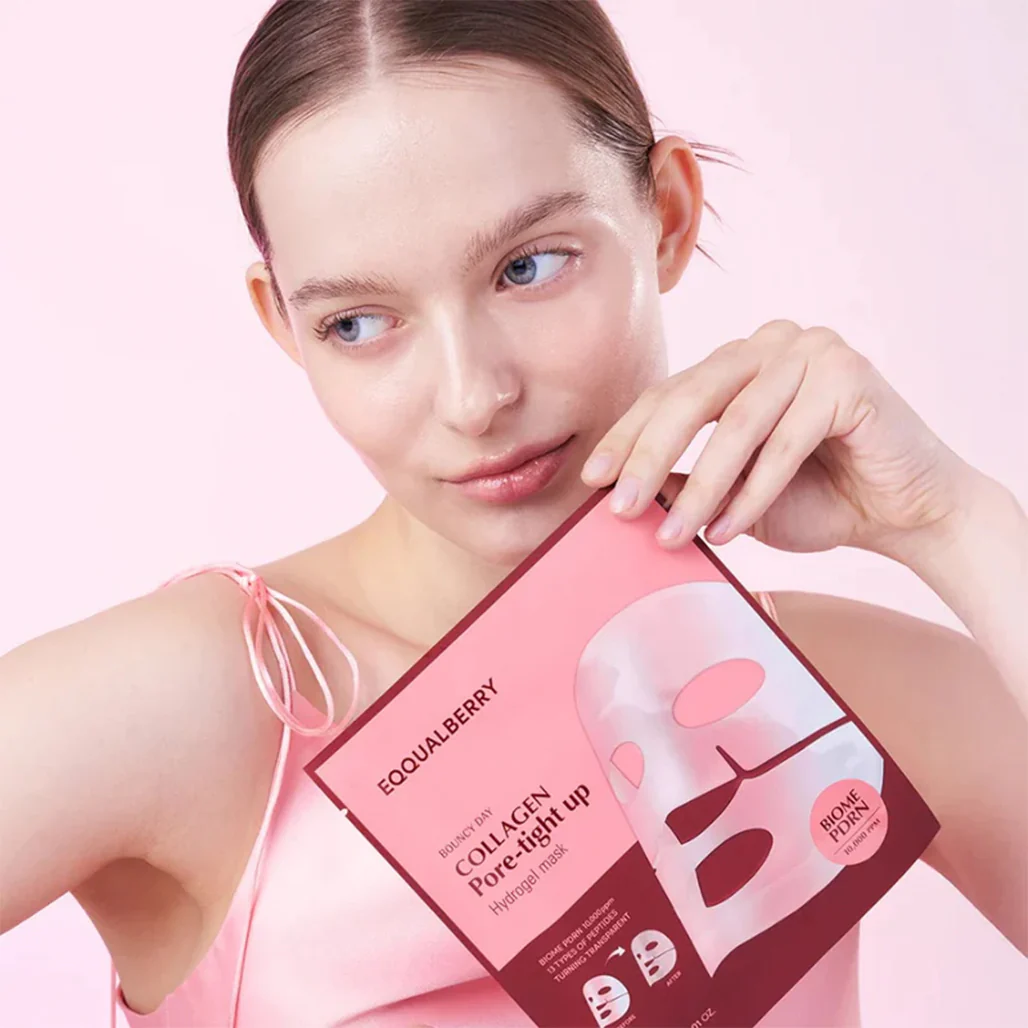 EQQUALBERRY Collagen Pore-Tight Up Hydrogel Mask - 4 Sheets - Image 6