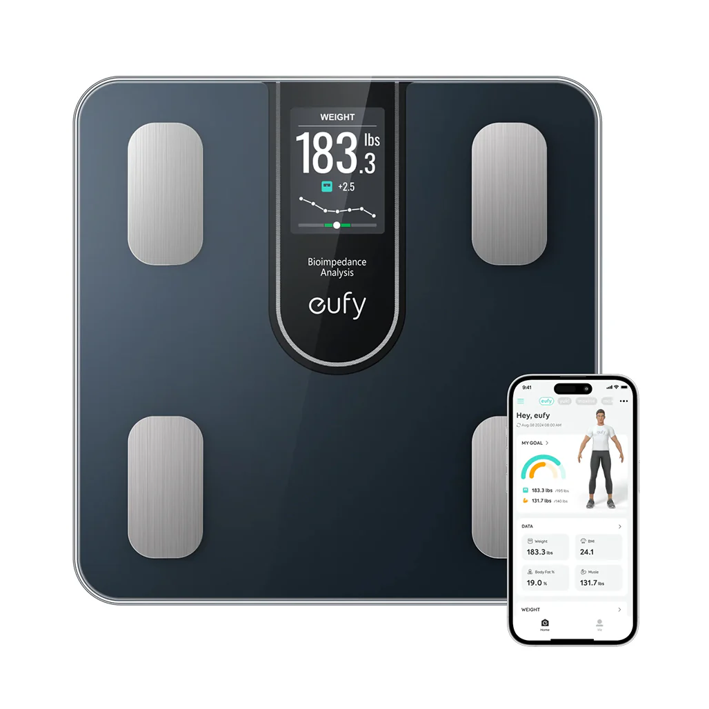 Eufy Smart Scale C20 – High-Precision Digital Body Fat Scale with All-in-One Display & 16 Body Metrics