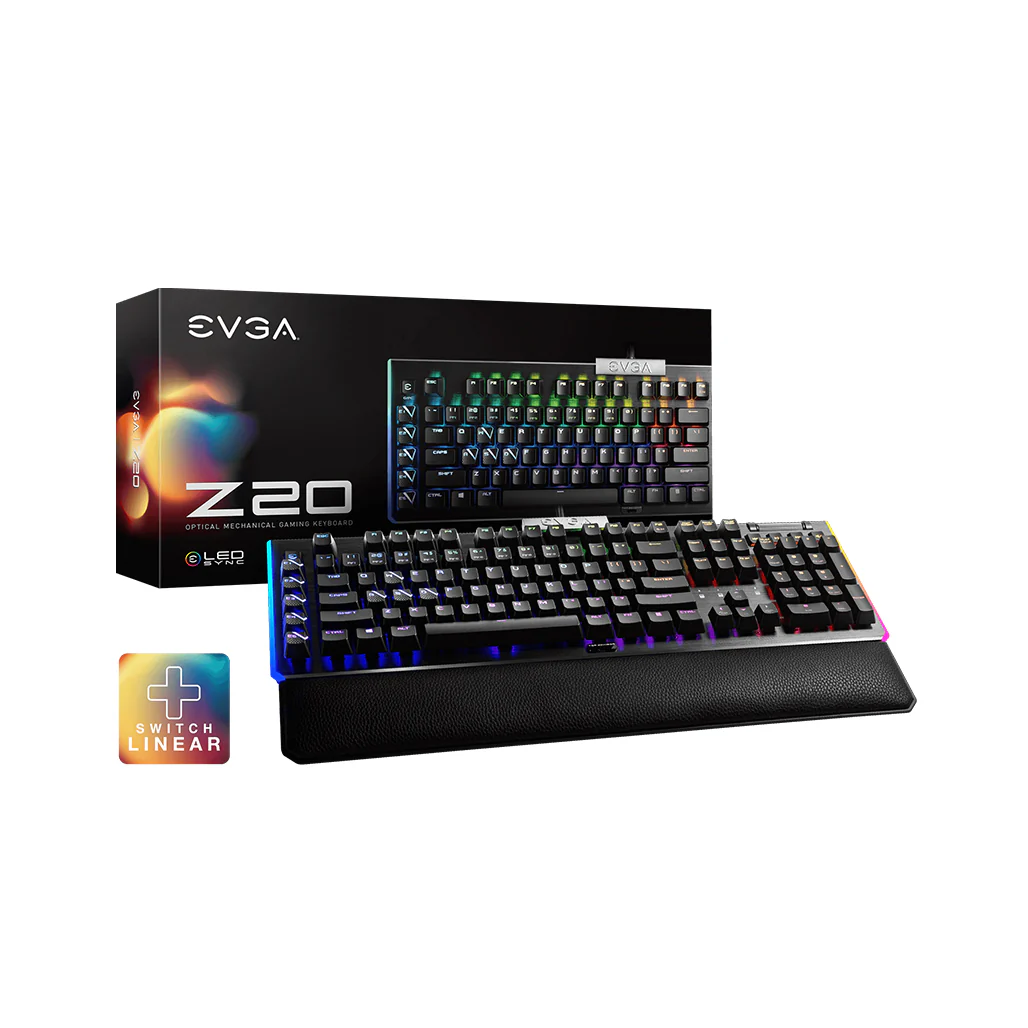 EVGA Z20 - RGB Wired Full-size Optical Mechanical Keyboard - Linear Switch | 811-W1-20US-KR - Image 7