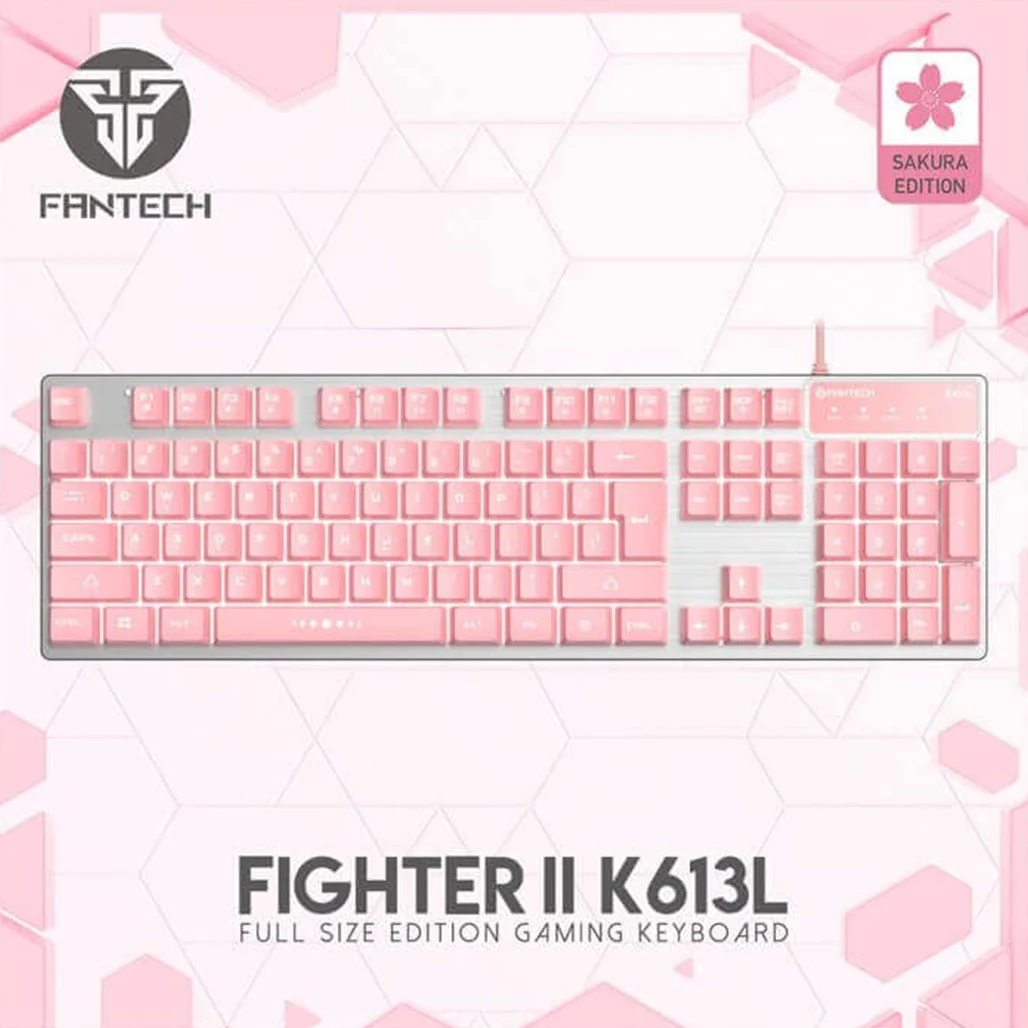 Fantech K613L Fighter II Sakura Edition - Pink Tournament Gaming Keyboard - Image 3