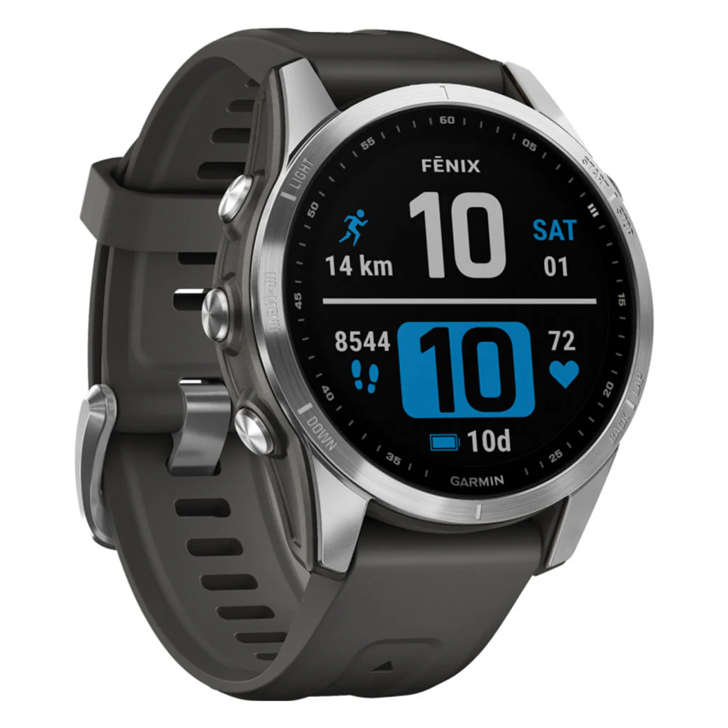 Garmin FĒNIX 7S - Silver With Graphite Band - Image 2