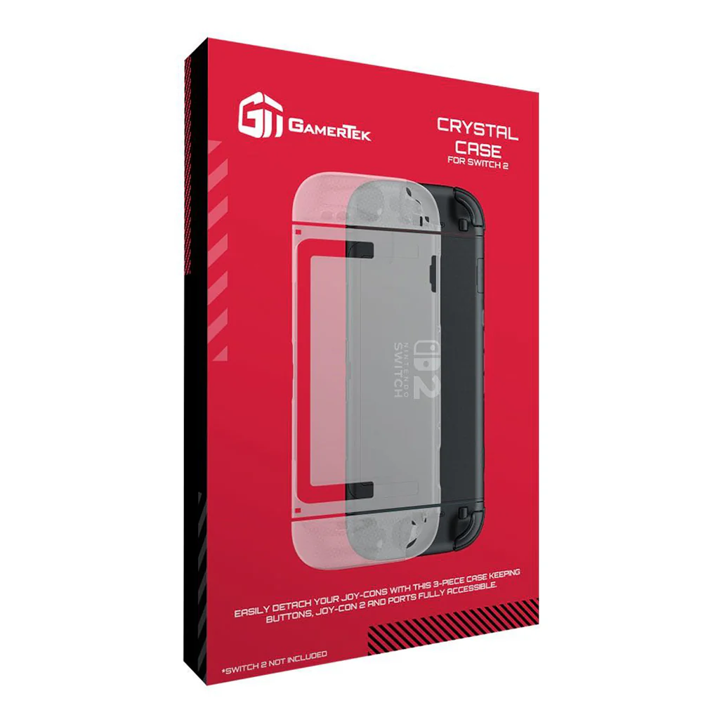 GamerTek Crystal Clear Protective Case for Nintendo Switch 2 – Slim, Lightweight Silicone Cover - Image 3