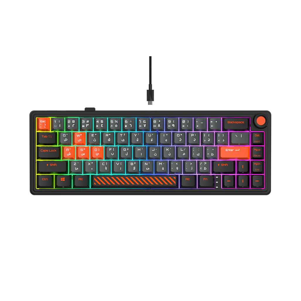 GamerTek Fusion 65% Wireless Mechanical Gaming Keyboard - Black