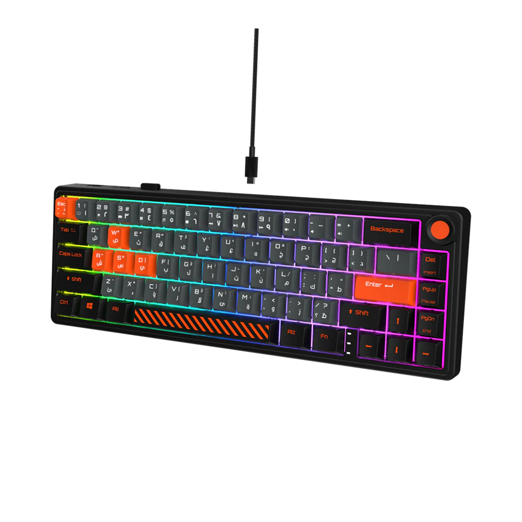 GamerTek Fusion 65% Wireless Mechanical Gaming Keyboard - Black - Image 2