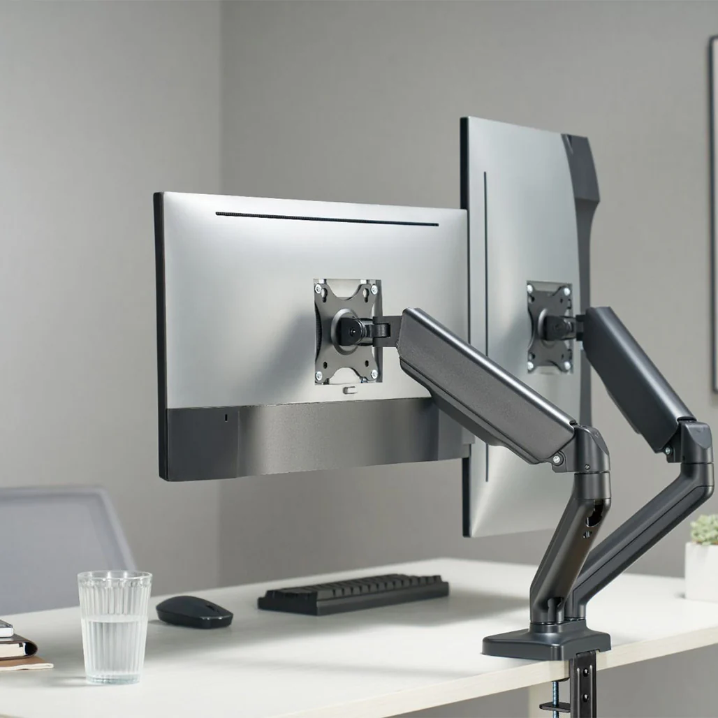 GamerTek Pivot Core Single/Dual Monitor Arm – Black - Image 26