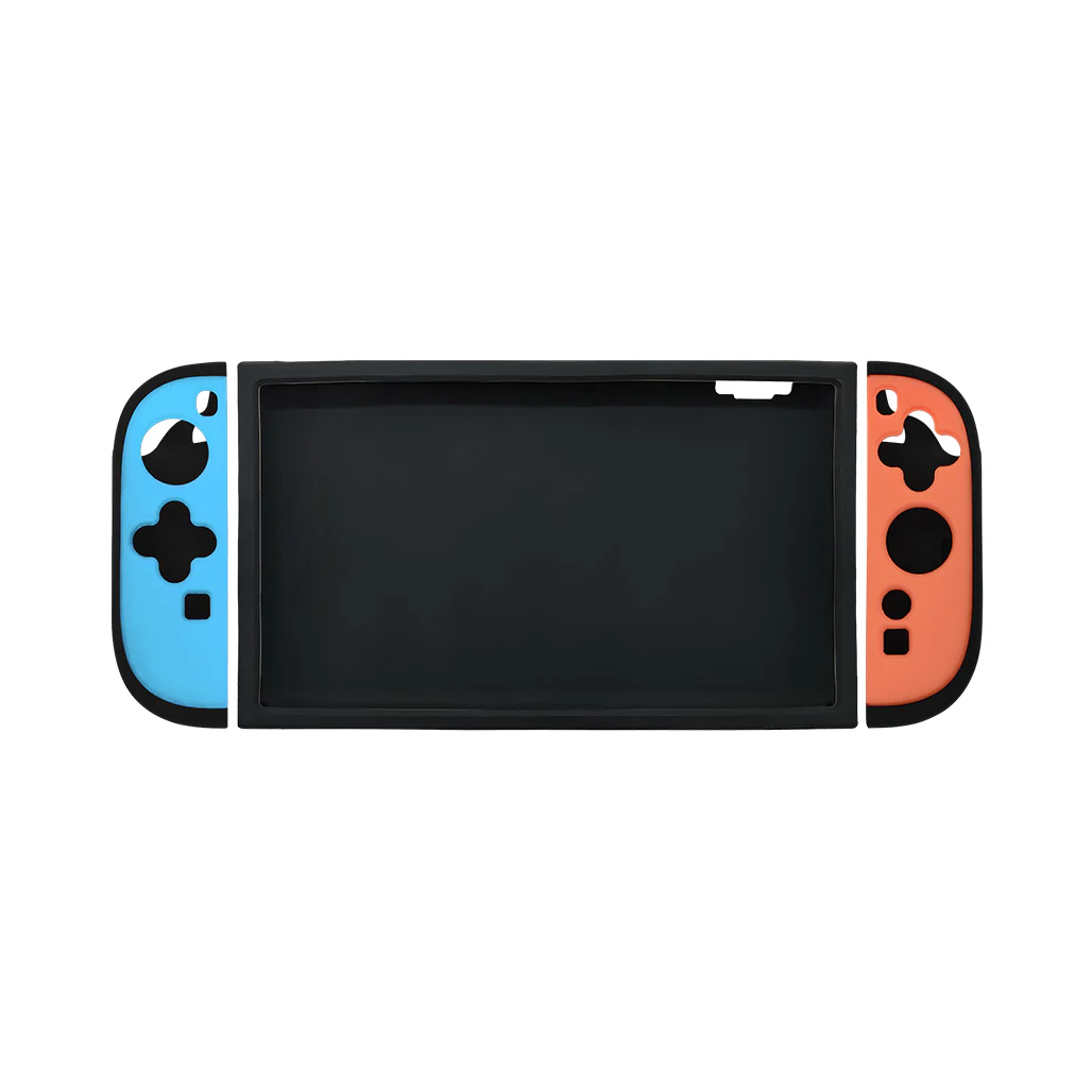 GamerTek Protective Silicone Case for Nintendo Switch 2 – Blue & Red Grip Cover