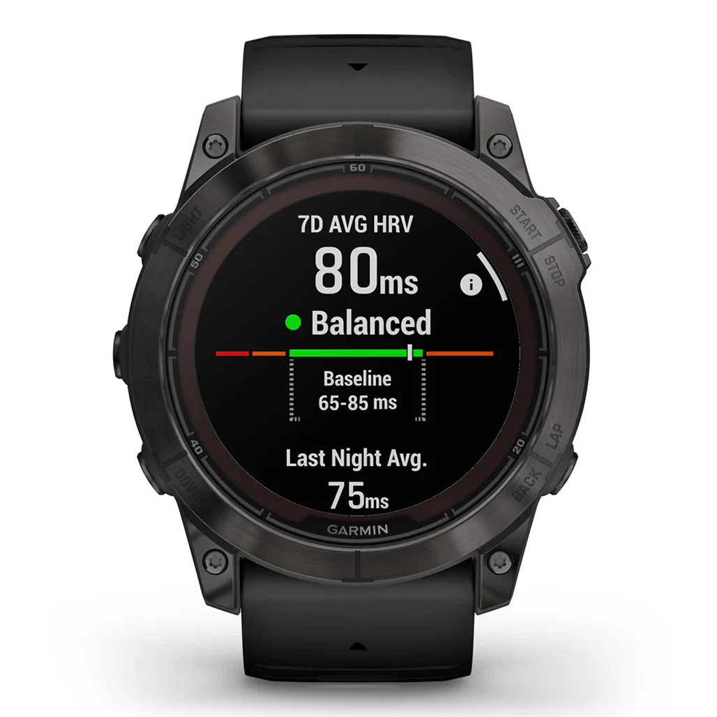 Garmin Fēnix® 7X Pro Sapphire Solar Edition - Titanium with Fog Gray/Ember Orange Band - Image 12