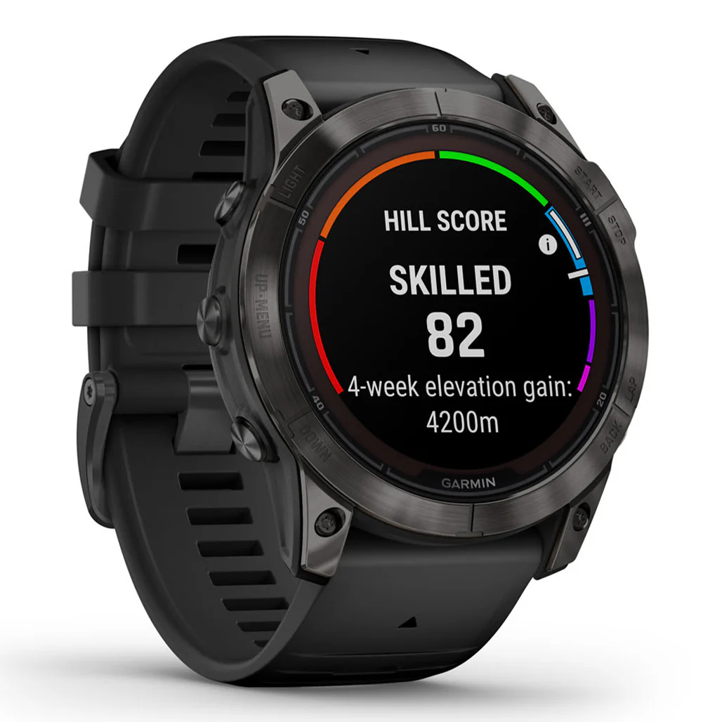 Garmin Fēnix® 7X Pro Sapphire Solar Edition - Titanium with Fog Gray/Ember Orange Band - Image 3