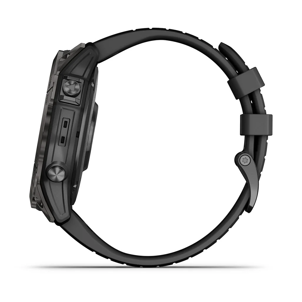 Garmin Fēnix® 7X Pro Sapphire Solar Edition - Titanium with Fog Gray/Ember Orange Band - Image 4