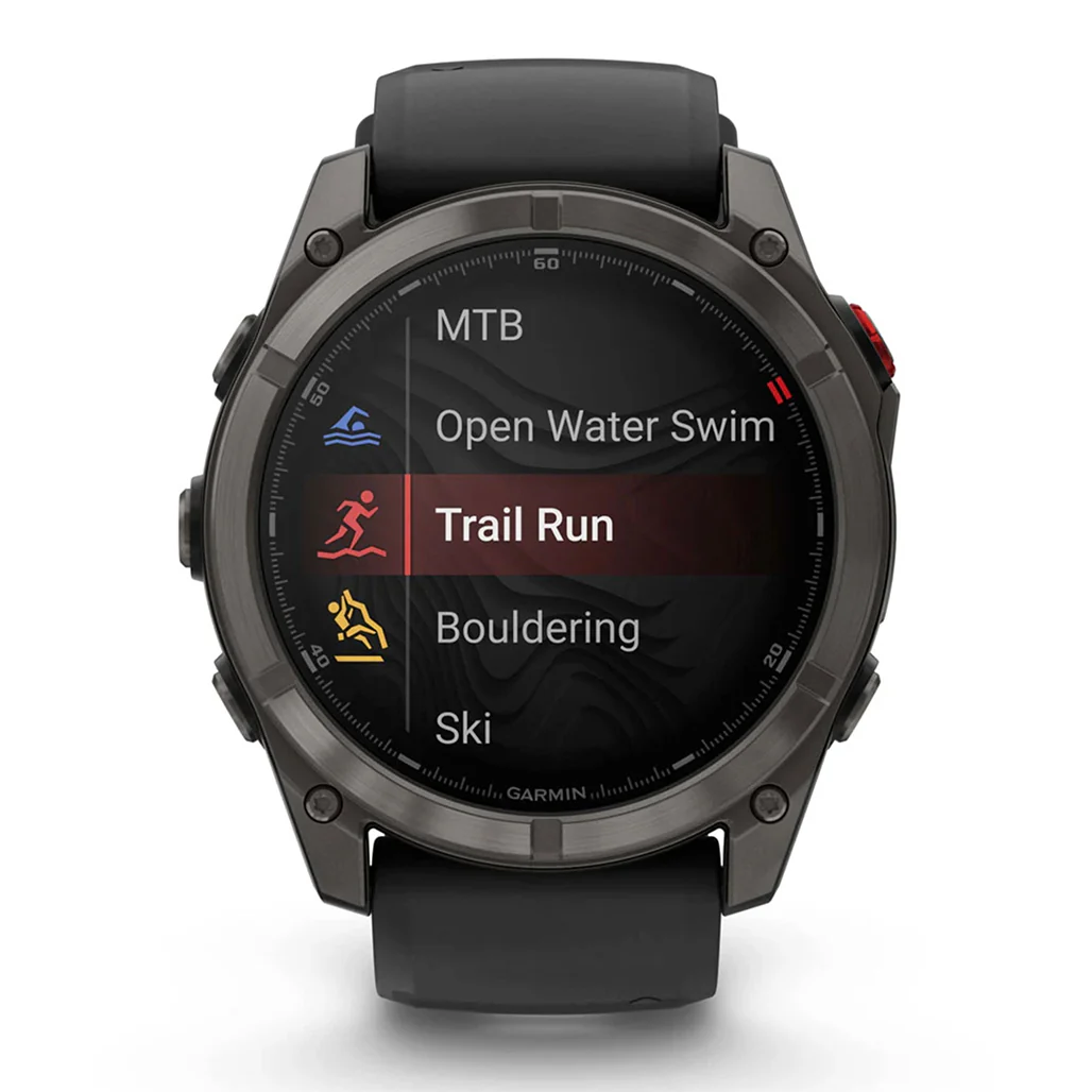 Garmin fēnix® 8 Pro – 51 mm, Amoled - Sapphire, Carbon Gray DLC Titanium with Black/Pebble Gray Silicone Band - Image 2