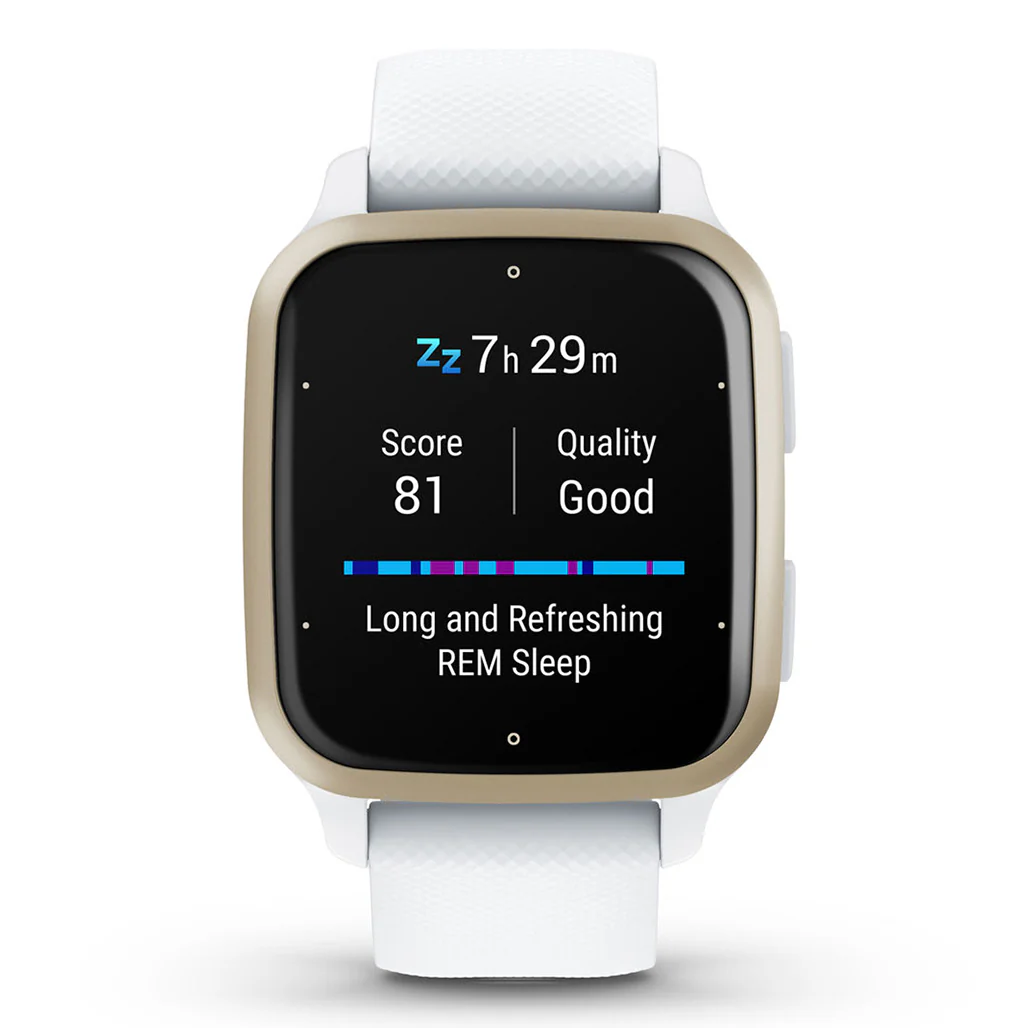 Garmin Venu SQ2 - 010-02701-11 - Cream Gold Aluminium Bezel with White Case and Silicone Band - Image 2