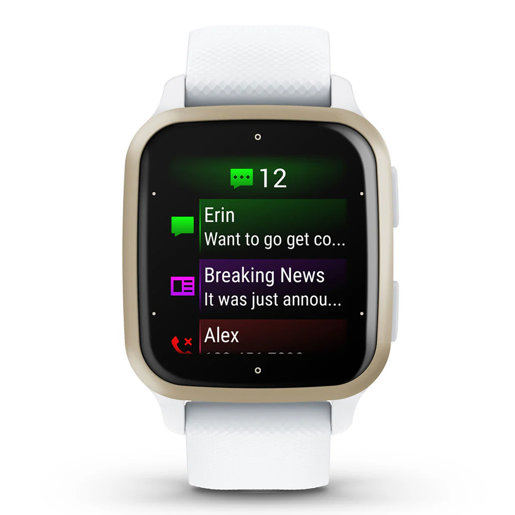 Garmin Venu SQ2 - 010-02701-11 - Cream Gold Aluminium Bezel with White Case and Silicone Band - Image 5