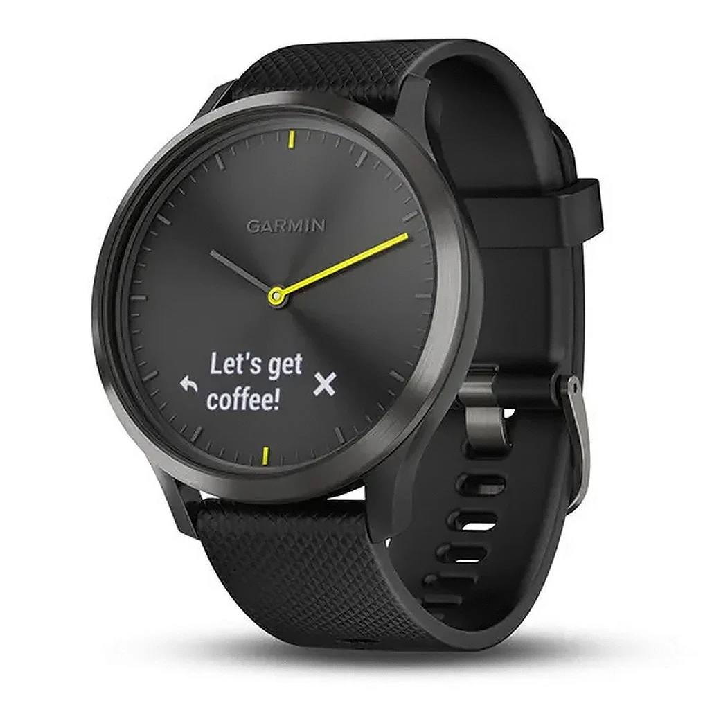 Garmin vívomove HR - Black with Slate Hardware (Large)
