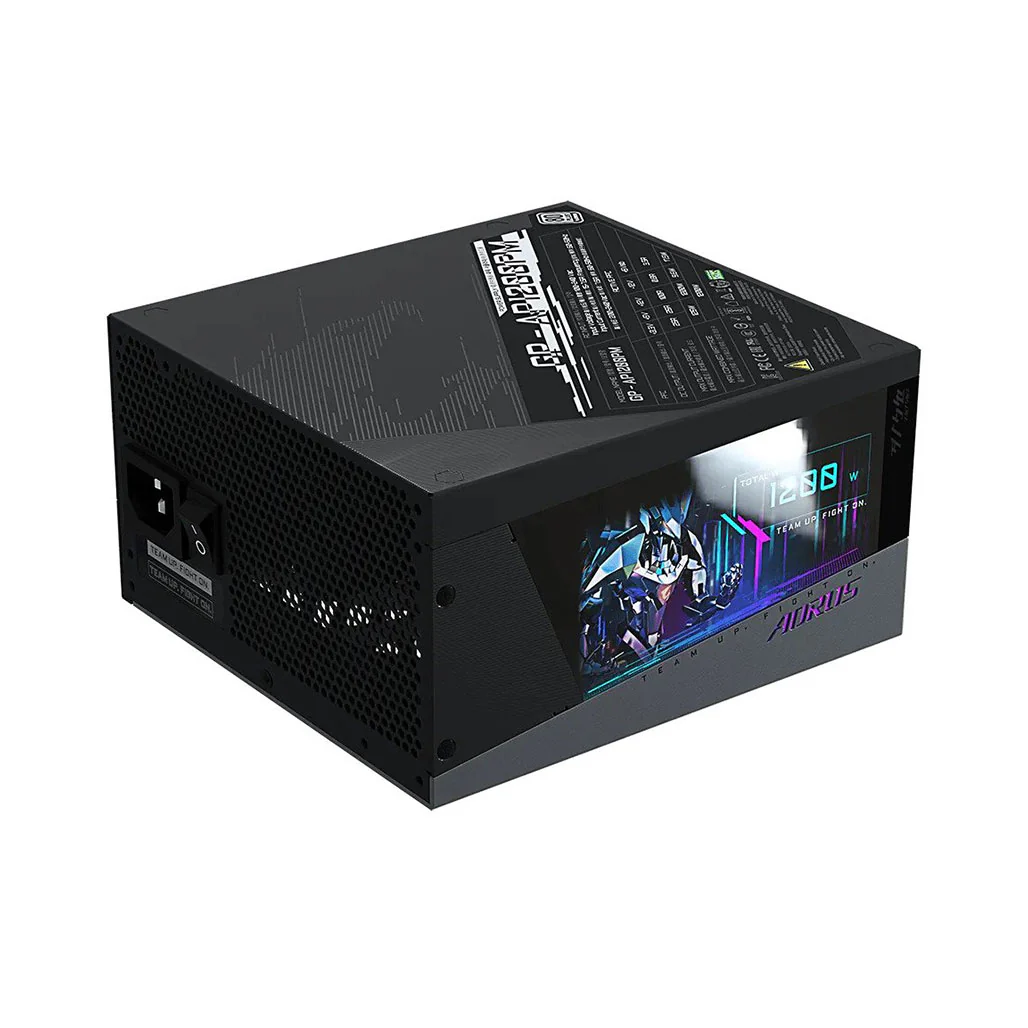 Gigabyte Aorus P1200W RGB Fully Modular Power Supply - 1200W Platinum Efficiency with RGB Lighting - Image 2