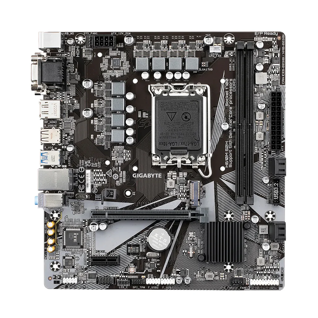 Gigabyte H610M S2H (rev. 1.0) Intel® H610 Motherboard – High-Performance Micro ATX Solution for 14th, 13th, and 12th Gen Intel® Processors - Image 2