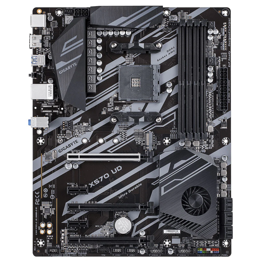 Gigabyte X570 UD (rev. 1.0) AM4 Motherboard - Reliable ATX Board for AMD Ryzen™ 5000/4000 Series with PCIe 4.0 and DDR4 Support - Image 2