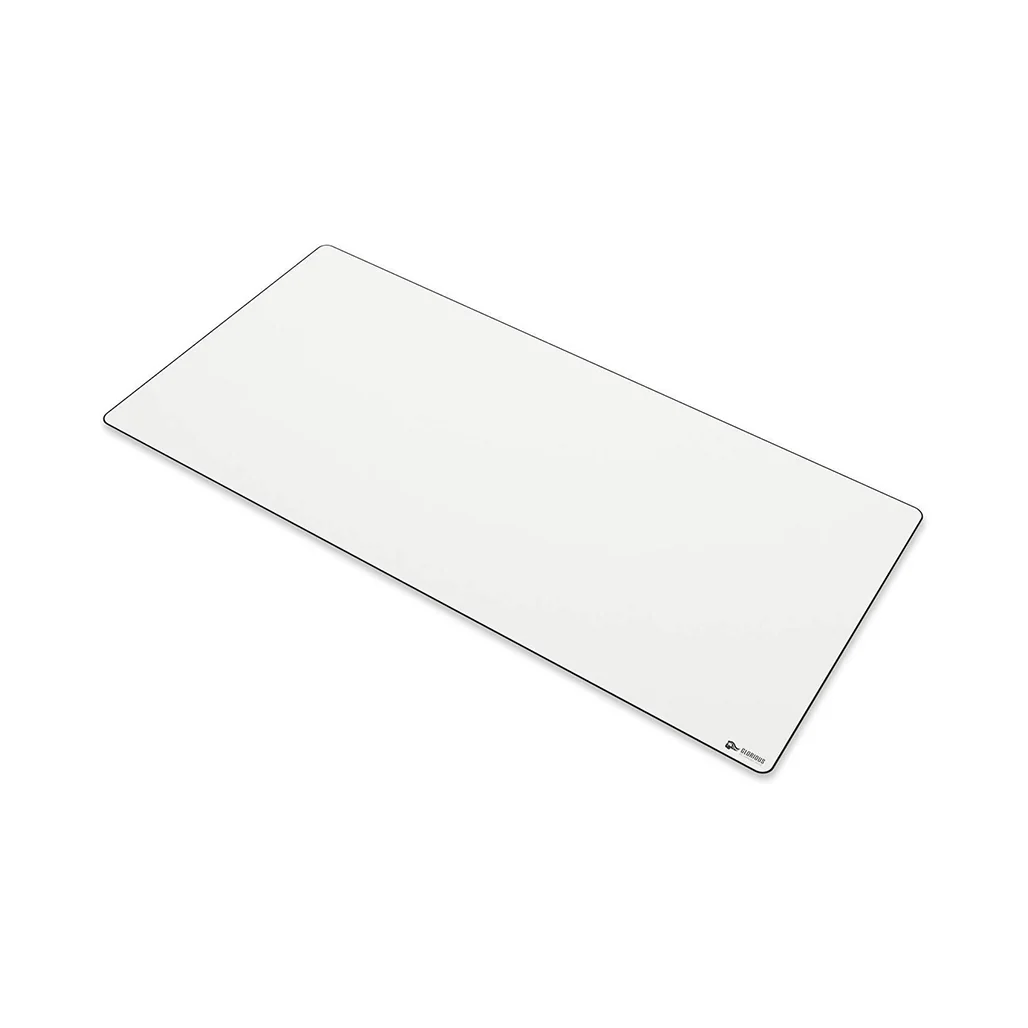 Glorious 3XL Extended White Gaming Mouse Pad – 48"x24" Large Cloth Surface with Stitched Edges & Non-Slip Rubber Base - Image 2