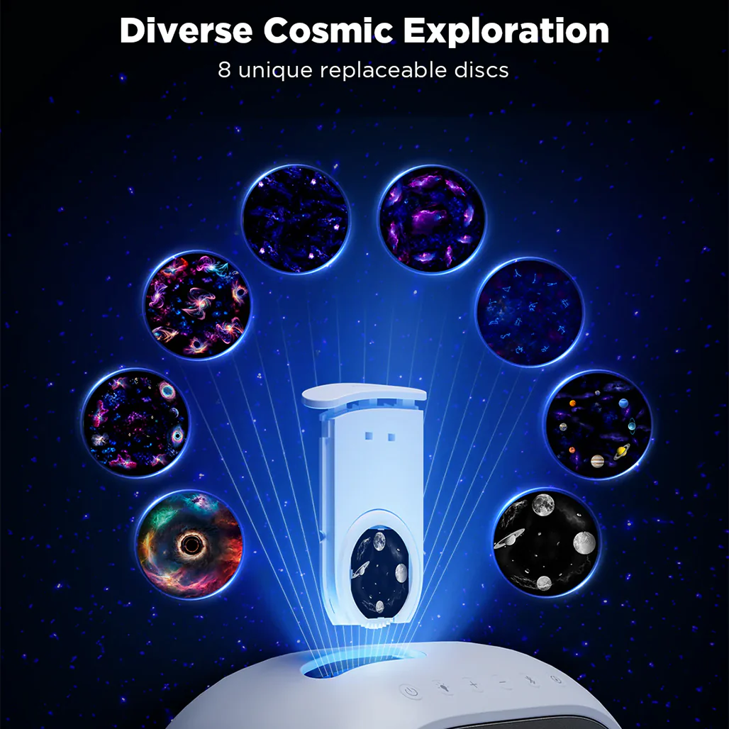 Govee Galaxy Light Projector Pro – Smart Star Projector with Bluetooth Speaker, 8 Galaxy Discs, 38 Scenes & 37 White Noises - Image 3