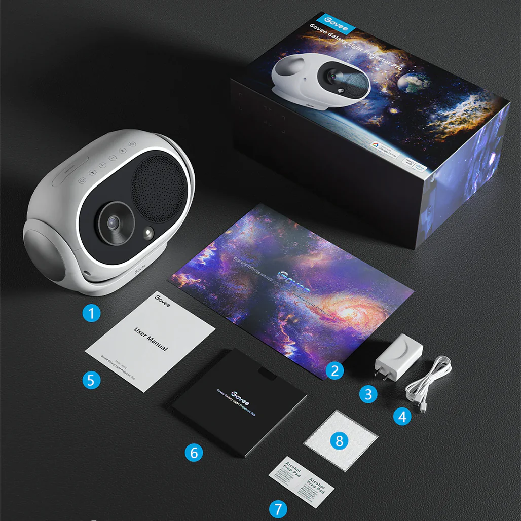 Govee Galaxy Light Projector Pro – Smart Star Projector with Bluetooth Speaker, 8 Galaxy Discs, 38 Scenes & 37 White Noises - Image 8