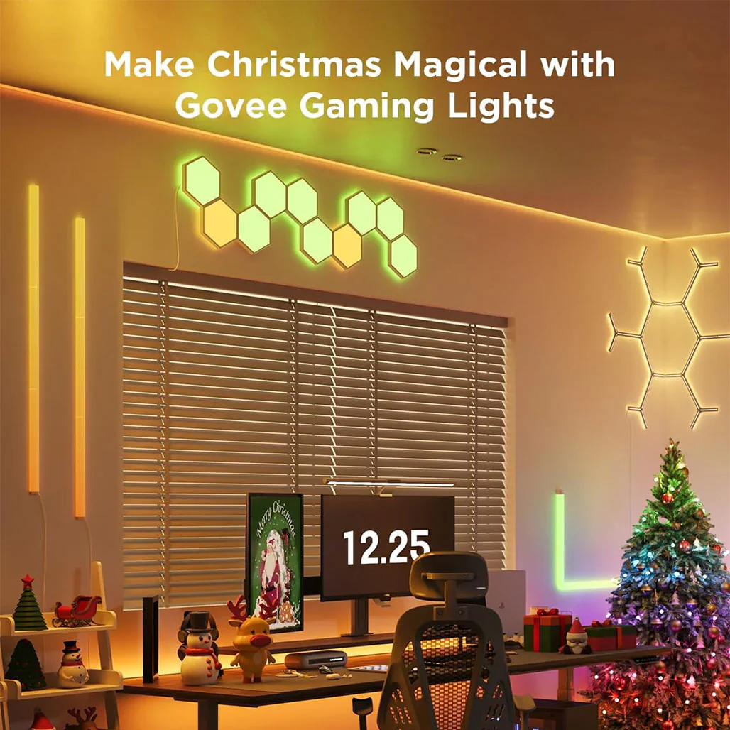 Govee Glide Lively RGBIC Wall Lights (H610A, 6 Pack) – Smart Customizable Indoor Lighting - Image 3