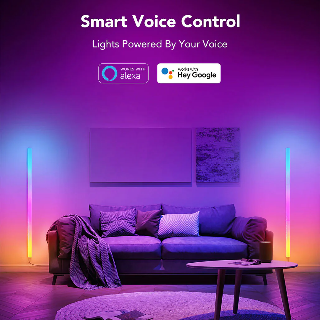 Govee Glide Lively RGBIC Wall Lights (H610A, 6 Pack) – Smart Customizable Indoor Lighting - Image 4