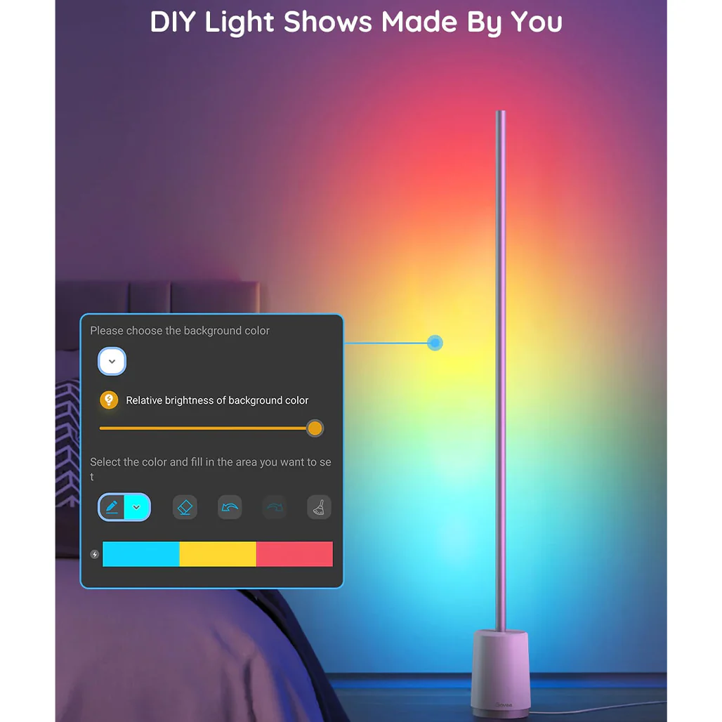Govee Lyra RGBICWW Corner Floor Lamp - H6072 - Image 4