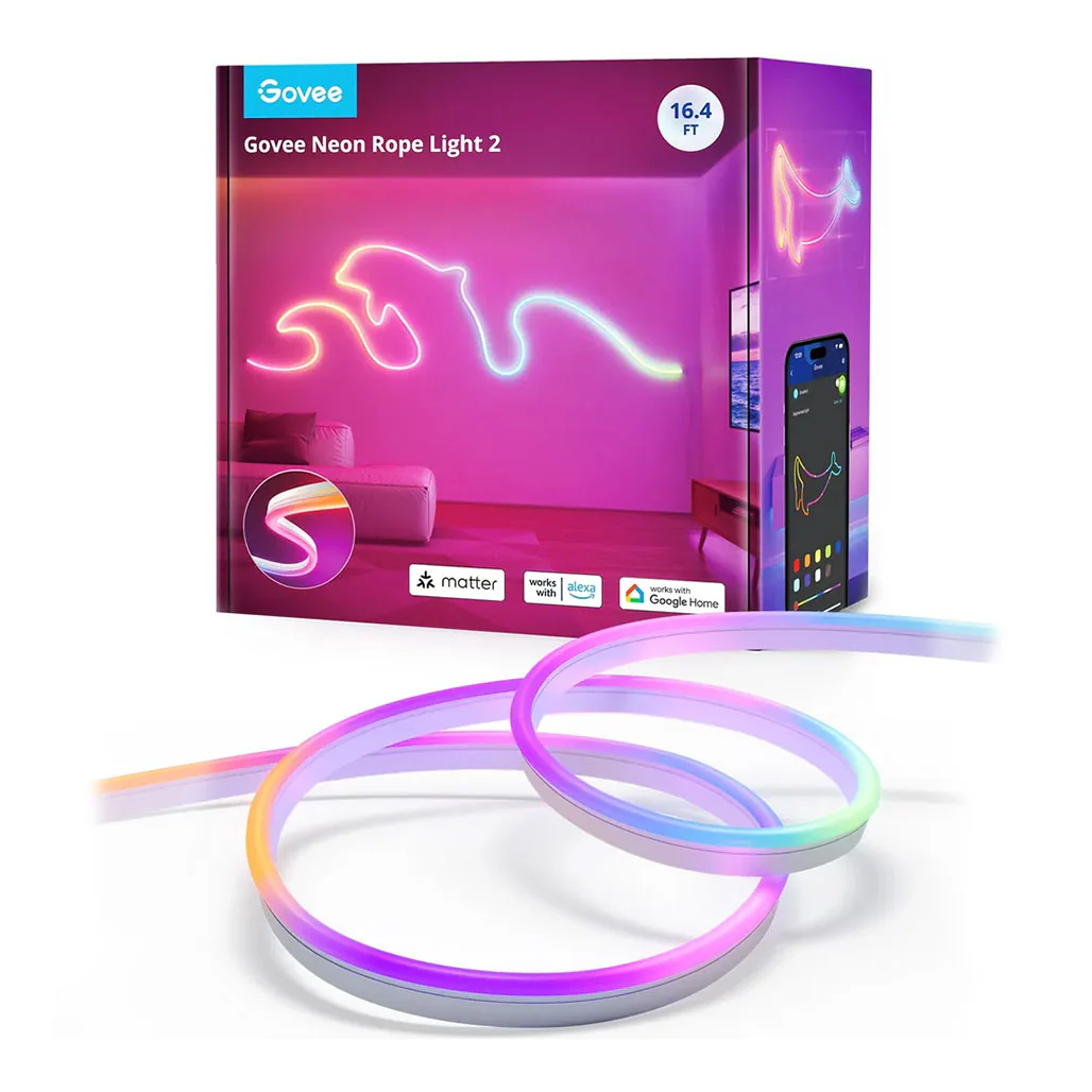 Govee Neon Rope Light 2 | Dynamic RGBIC Lighting with Matter Compatibility - Image 2