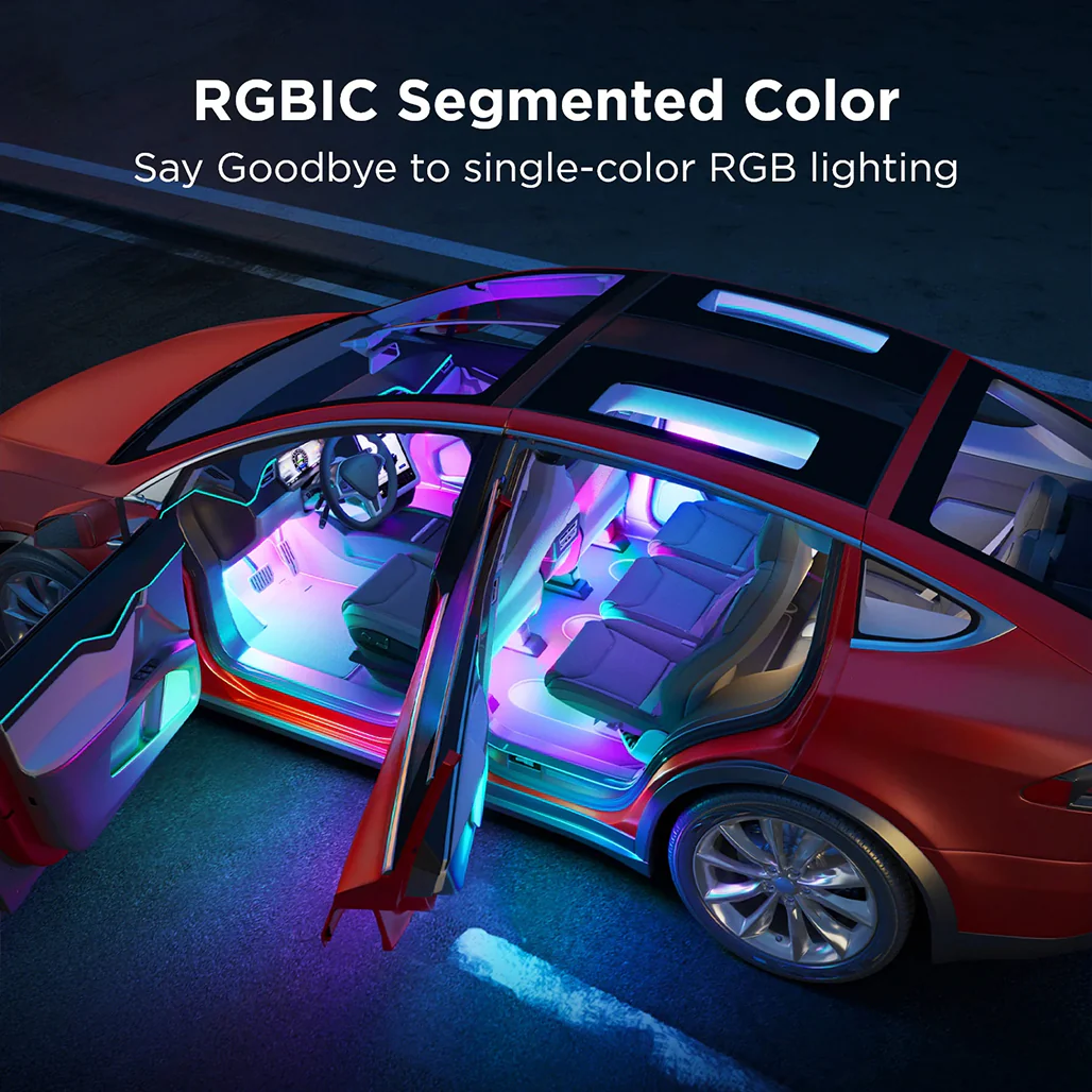 Govee RGBIC LED Interior Car Lights – Smart App-Controlled Ambient Lighting with Music Sync - Image 4