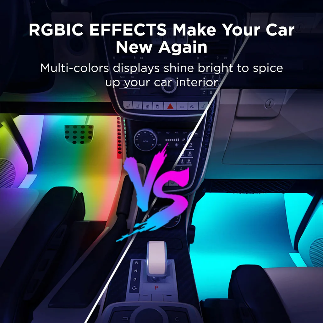 Govee RGBIC LED Interior Car Lights – Smart App-Controlled Ambient Lighting with Music Sync - Image 6